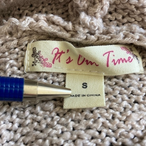 It's Our Time Beige Tan Knit Hoodie Sweater - Picture 9 of 9